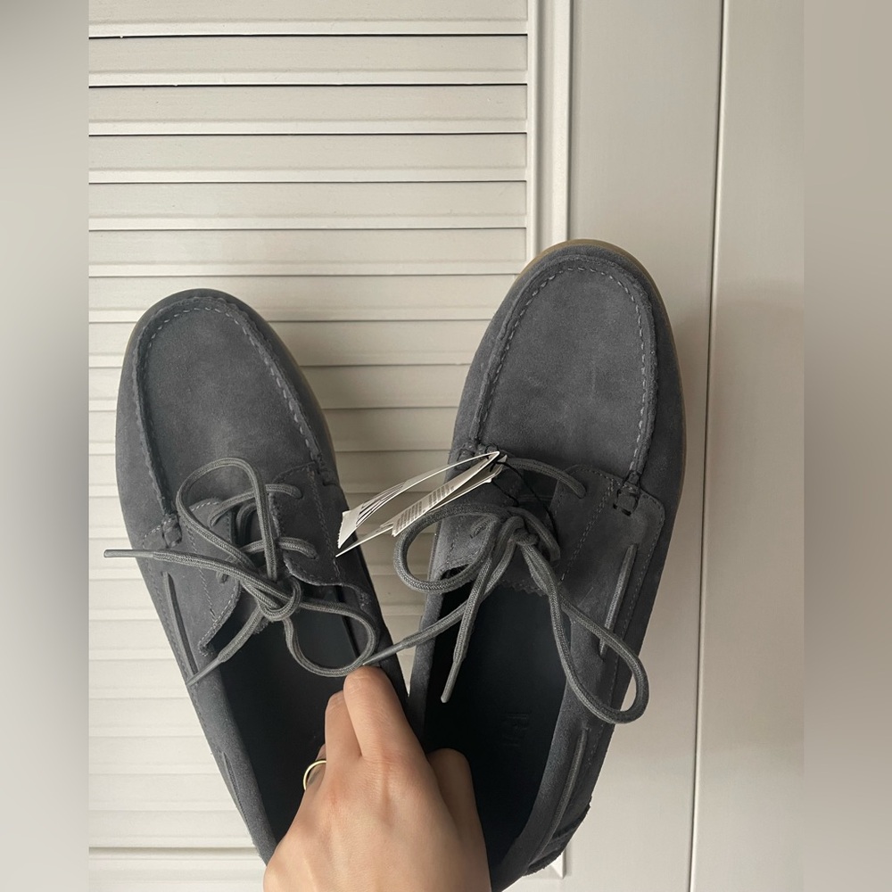 Zara Men's Gray Suede Loafers